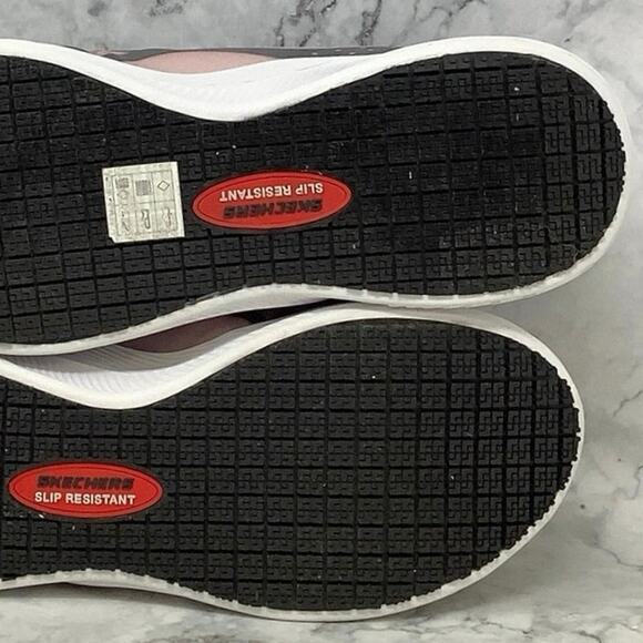 Skechers Size 9 White Black Multi Carbix Work Shoes Lace Up Composite Toe P16-19 - Picture 9 of 12